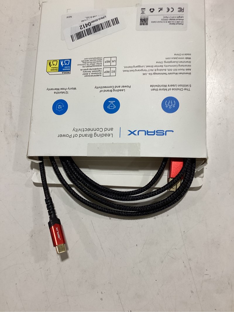 Condition photo showing Good Condition for jsaux usb c to usb b 3.0 cable 6.6ft | type b 3.0 connector, 5gbps data transfer, usb b to usb c cable for external hard drive, docking station, usb hub