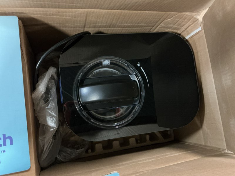 Condition photo showing As Is for iceman by chefman ice cream maker, no pre-freezing with built-in compressor, makes ice cream, froyo, sorbet, sherbet, italian ice, frozen yogurt, digital display w/ 3 presets, 2 pint inserts included