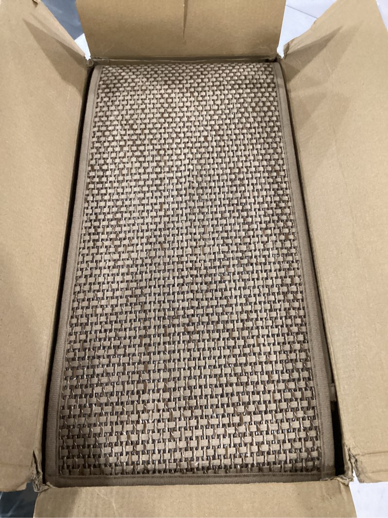 Condition photo showing Good Condition for growling linen stair treads for wooden steps indoor 30x8 inch, 15pcs upgraded self adhesive backing non slip stair carpets, peel and stick stair runner rugs, reusable staircase step treads(beige) beige 8x30 inch 15