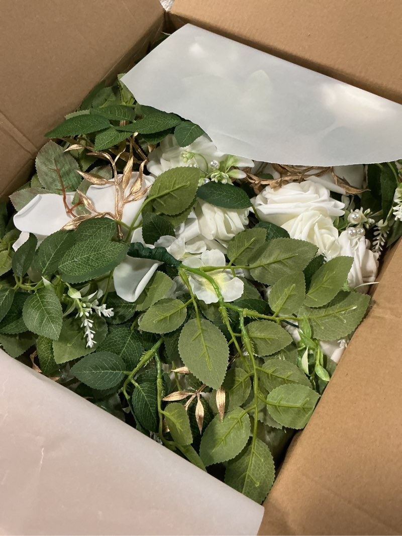 Condition photo showing Good Condition for 10 wedding aisle decorations for wedding ceremony white wedding chair decorations flowers for wedding aisle decor church pew decorations ivory white