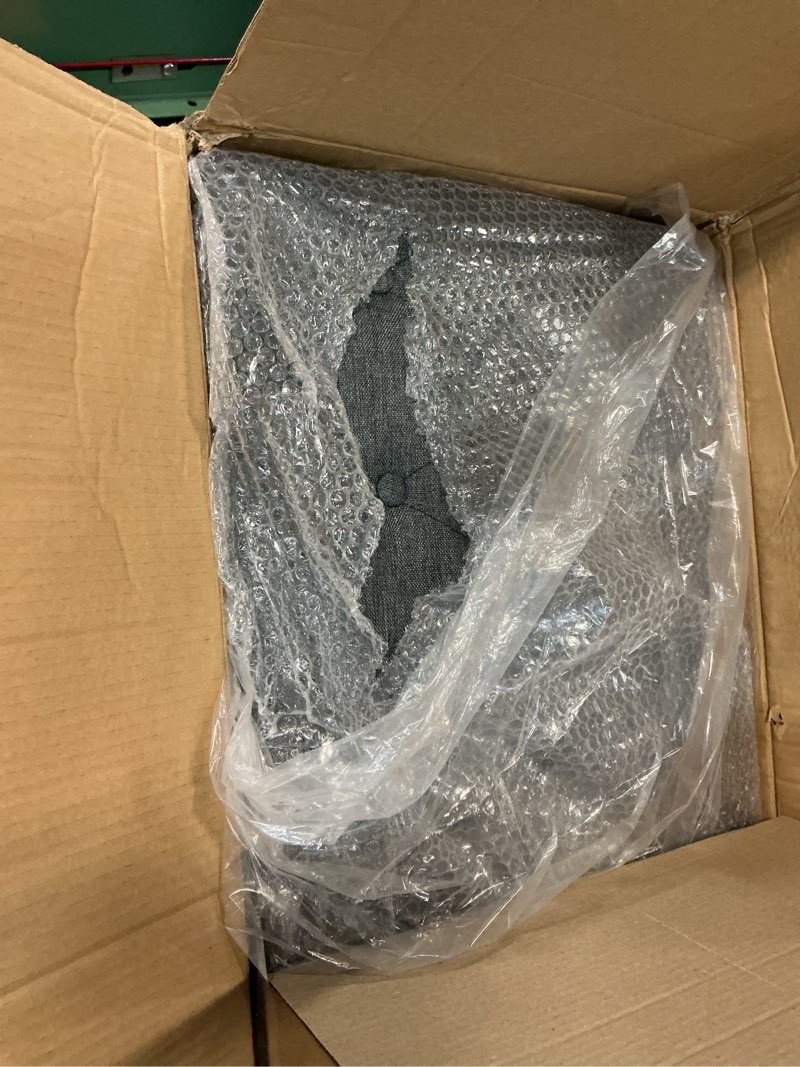 Condition photo showing Good Condition for songmics mazie collection - 43 inches folding storage ottoman bench, ottoman foot rest, end of bed bench, storage chest, load 660 lb, for living room, bedroom, entryway, dark gray ulsf77k dark gray 15"d x 43"w x 15"h