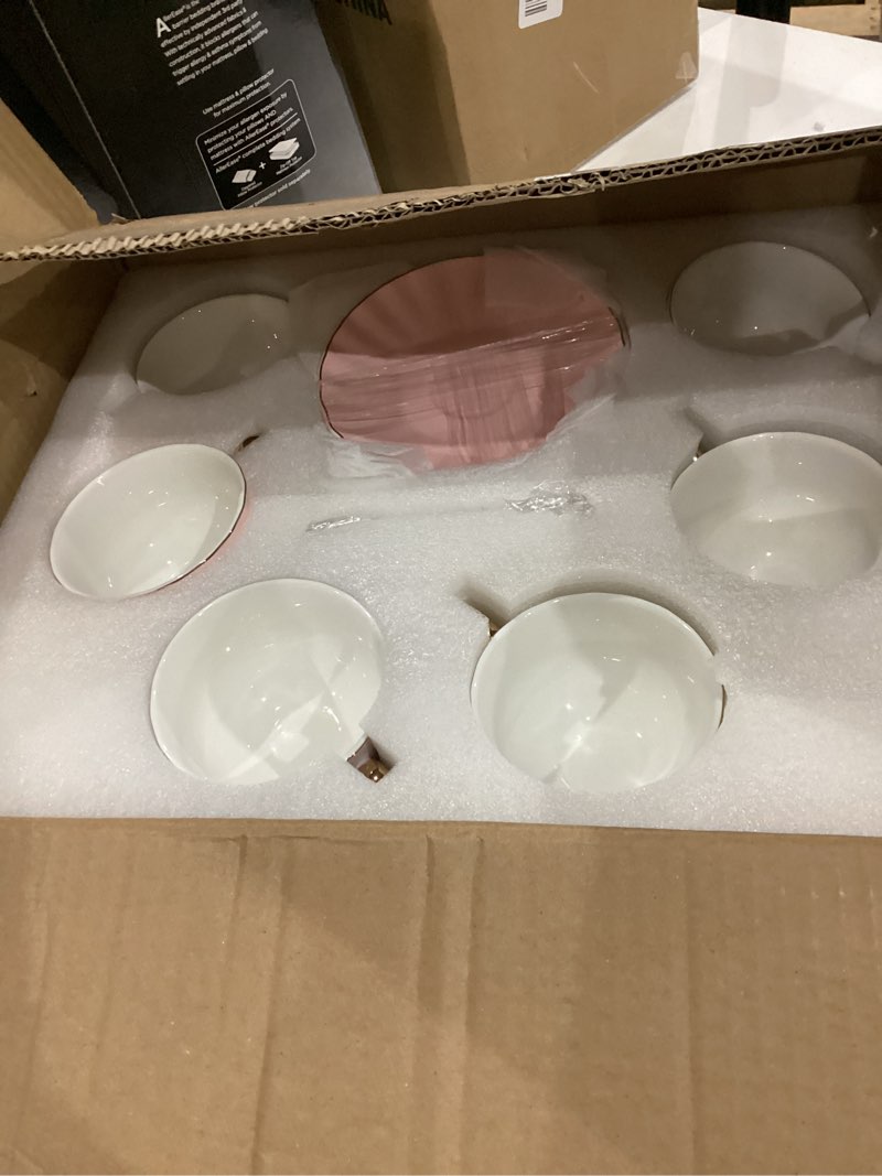 Condition photo showing Good Condition for ichag cups and saucers set of 6, coffee mugs, pumpkin cups,tea set,18-piece, cup with 7.7oz, golden trim, golden spoon, bone china, for tea party, christmas gifts, gifts for home office