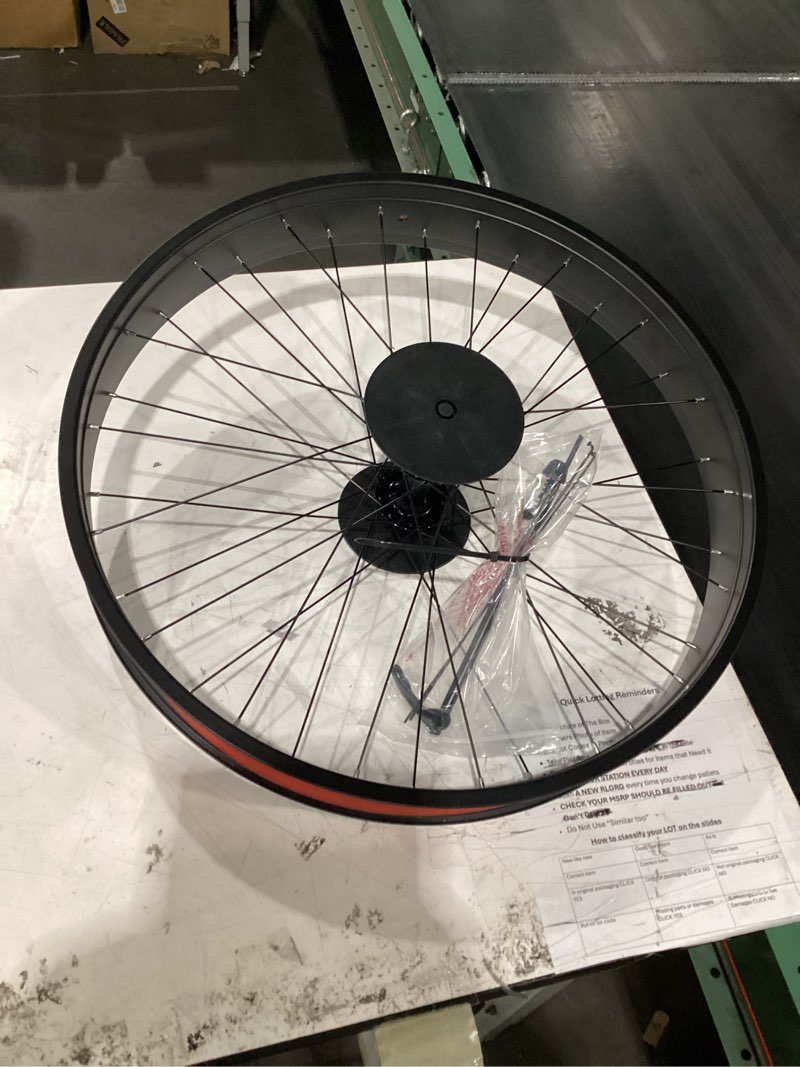 Condition photo showing Good Condition for zcxbhd 20/24/26”x 4.0" fat tire snow bike wheelset disc brake 36h front rear hubs wheel 36x14g spokes bolt on axle 135mm/195mm very suitable for snow beac e-bike 26" front