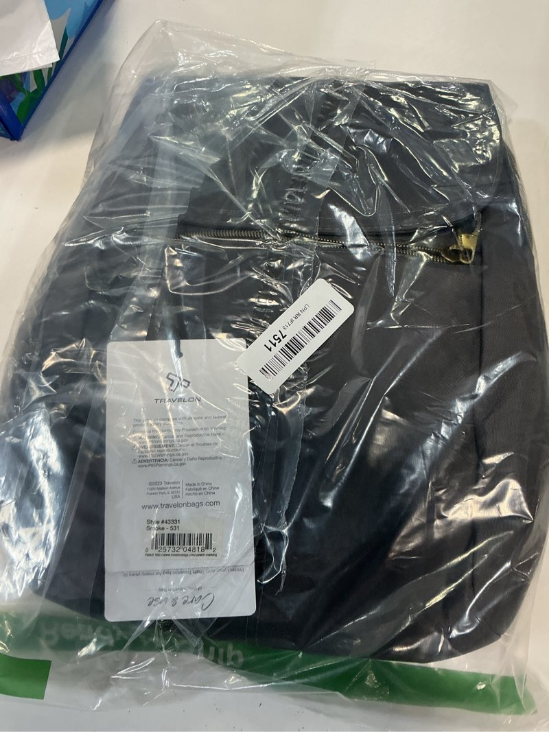 Condition photo showing New/Like New for travelon anti-theft signature slim backpack one size smoke