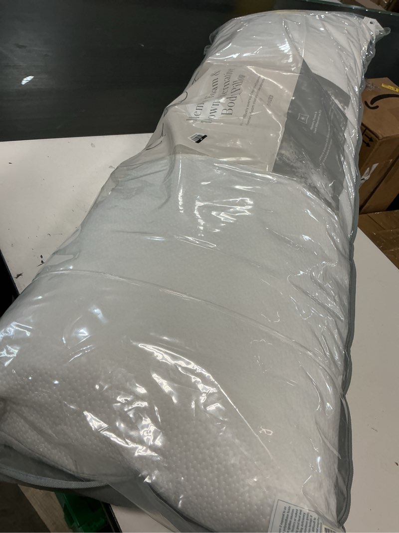 Condition photo showing New/Like New for memory foam and down alternative body pillow - casaluna™