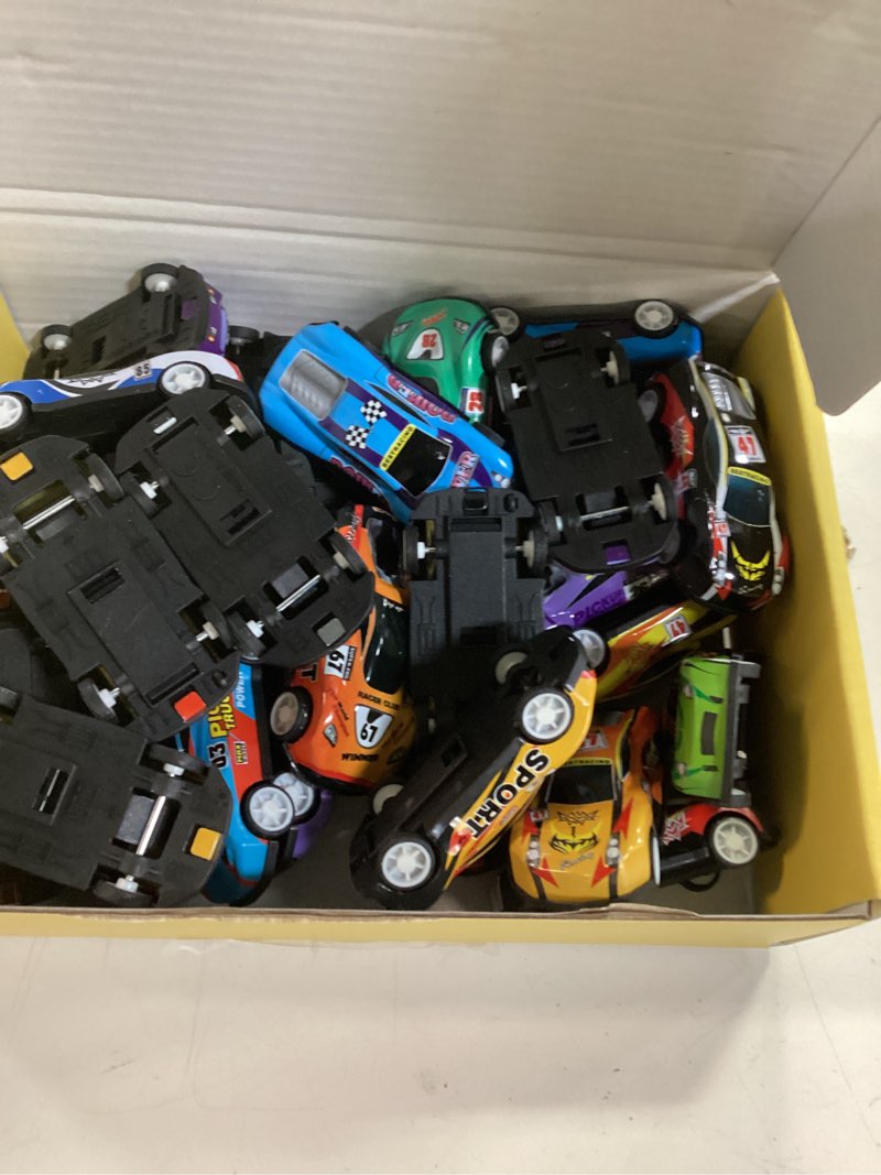 Condition photo showing Good Condition for Vileafy 30 Mini Race Cars for Classroom Prizes, Party Favors for Kids 4-8 Years Old, Bulk Small Pull Back Car Toys for Treasure Box, Mini Toys Cars for Boys and Girls Christmas Stocking Stuffers