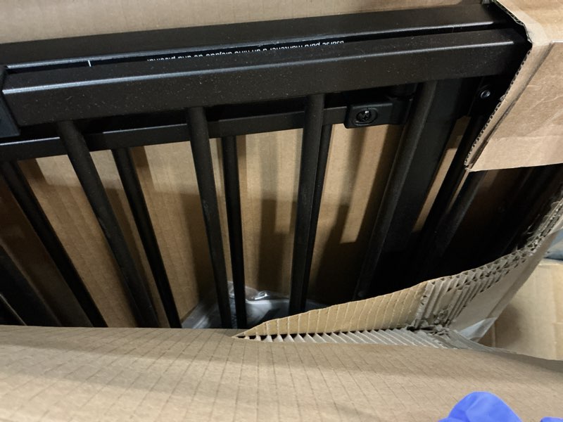 Condition photo showing Good Condition for Toddleroo by North States - Deluxe Décor Safety Gate: Extra Wide Baby Gate - Adjustable 38.3 to 72 Inches Wide - 30 Inches Tall - Matte Bronze Baby Gate 72" Wide Gate Matte Bronze