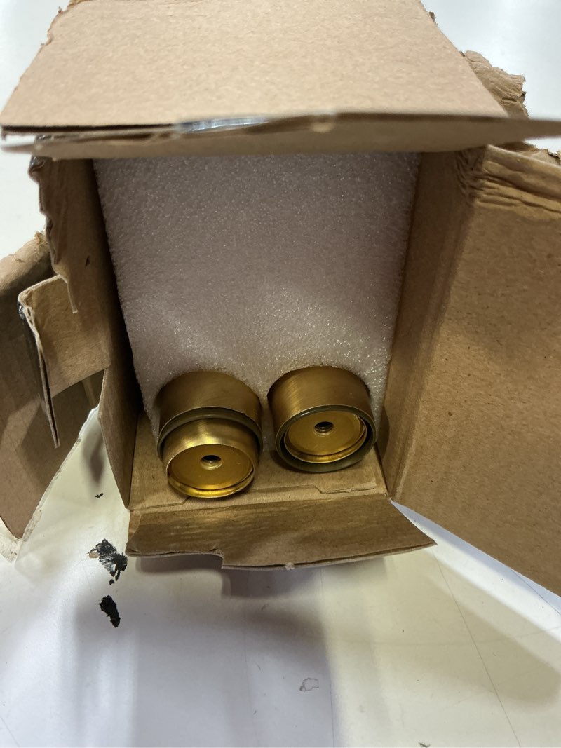 Condition photo showing Good Condition for 1-1/8 inch diameter gold curtain rods with knurl-look finial, 72-144'' telescoping single curtain rods for window width 68-140 inch, 1 pack gold 72-144''
