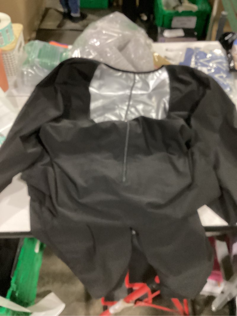Condition photo showing New/Like New for full body sauna suit for women workout jumpsuit waist trainer for belly fat sweat suit compression body shaper silver x-large