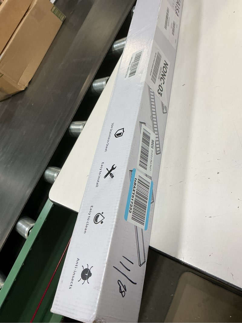 Condition photo showing New/Like New for Linear Shower Drain ?28 Inch Brushed 304 Stainless Steel Rectangle Shower Floor Drain?with Reversable Tile-inPattern Drain Cover & Hair Catcher, Adjustable Feet 28inch Brushed Nickel