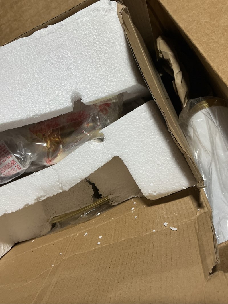 Condition photo showing As Is for 27" Alabaster Table Lamps Set of 2, Lamps for Living Room Bedroom,Bedside Lamps with Night Light,Nightstand Lamp with USB A+C Ports,Modern Table Lamp with Linen Shade (Bulbs Included) Golden Colored-1