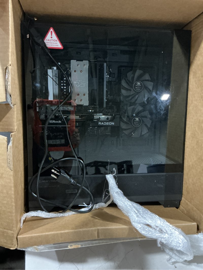 Condition photo showing As Is for ibuypower i-series ryzen 5 8400f 4.20ghz 16gb ram asrock radeon rx 9060xt