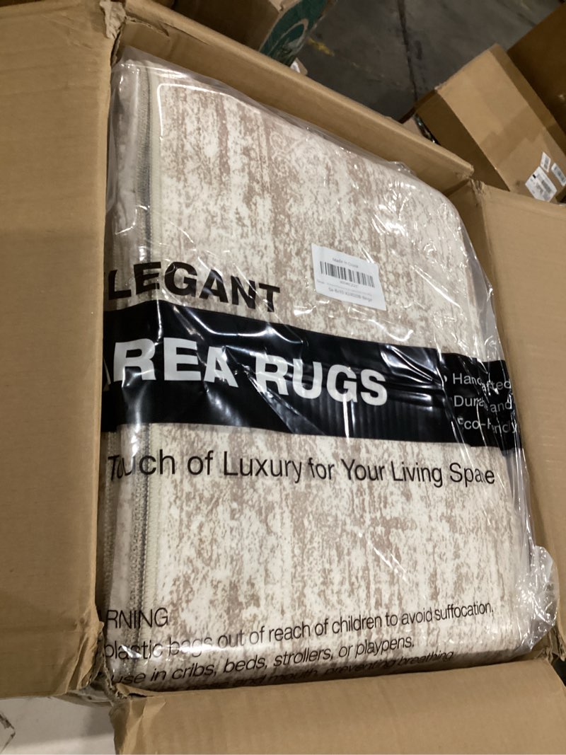 Condition photo showing New/Like New for Washable Area Rug 8x10, Large Soft Rugs for Living Room Vintage Beige Carpet 8x10 Area Rugs for Bedroom Dining Room Non-Slip Stain Resistant Under Table Rug Beige 8' x 10' (Rectangular)