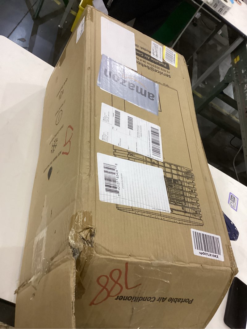 Condition photo showing As Is for 24" Windowless Portable Air Conditioner, 15H Timer & 120°Oscillation, 3-IN-1 Portable AC Unit with Remote, 2-Gal Tank, 3 Modes & 3 Speeds, Ultra-Quiet Ventless Swamp Cooler for Room Home Office, Inky Inky Black