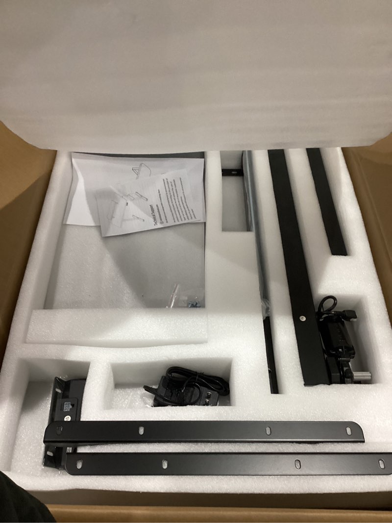 Whole Piece 1-Inch Thick Standing Desk with Side Storage Bag, Cable Management Tray, Monitor Stand R