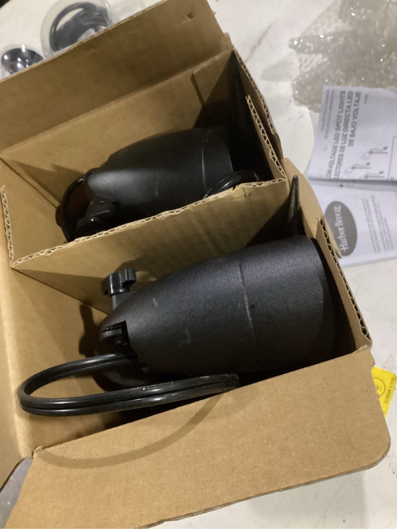Condition photo showing Good Condition for lutec 5w low voltage landscape lighting, die-cast aluminum spot lights with connectors, waterproof outdoor landscape spotlights,for tree garden yard pathway, white 4 pack