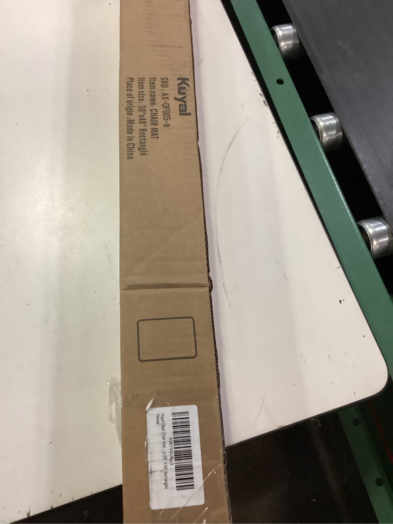 Condition photo showing New/Like New for kuyal clear chair mat, hard floor use, 48" x 30" transparent office home floor protector mat chairmats (30" x 48" rectangle)