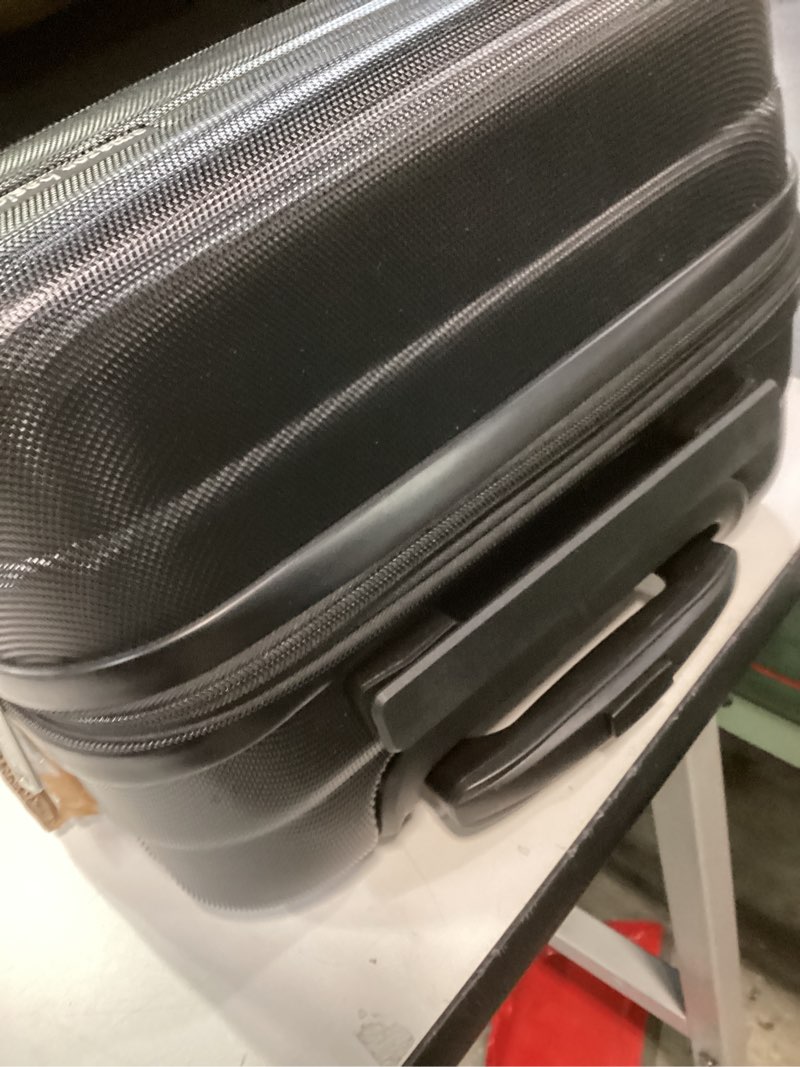 Condition photo showing Good Condition for OLIXIS Central Hardside Expandable Luggage with Spinner Wheels, Black, 24 in Black 24 IN