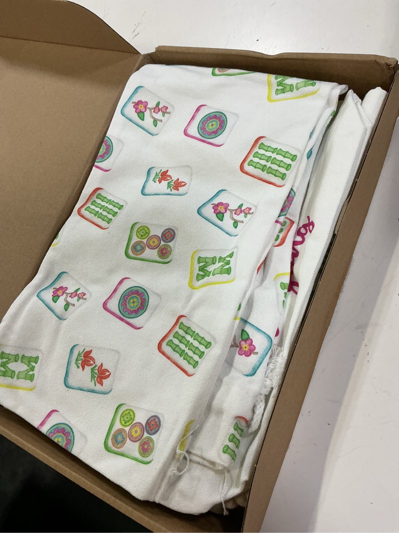 Condition photo showing Good Condition for empty mahjong bags set for tiles and racks 24x13x4.7 inch american mahjong carrying bag tote tiles bag drawstring protective sleeve for rack pusher party travel, case only(stylish)