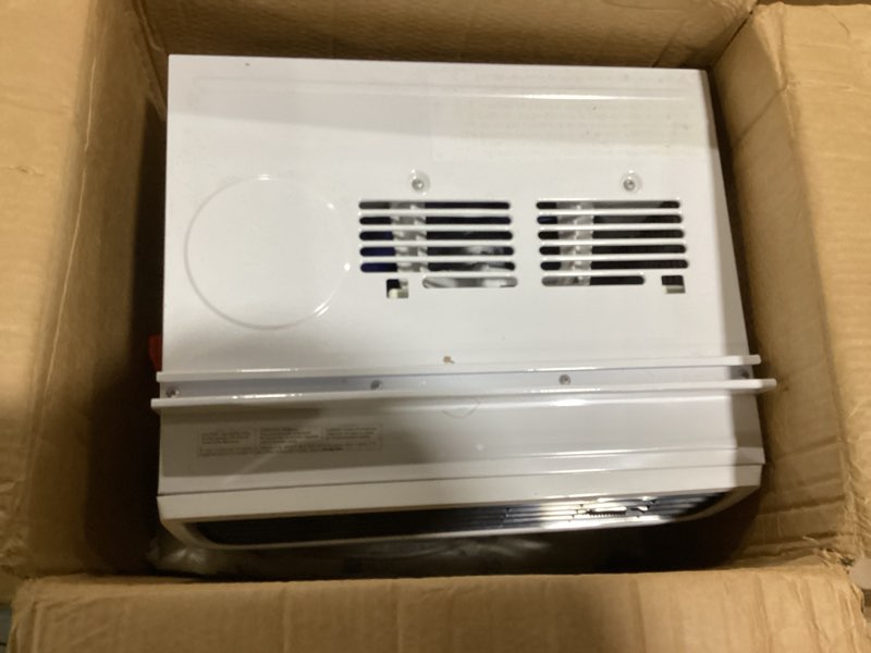 Condition photo showing As Is for Frigidaire 6,000 BTU Window Air Conditioner with Remote Control, Cools Up to 250 Sq. Ft., Quiet Operation, Eco Mode, 3 Fan Speeds, Auto Restart, White 6,000 BTU Electronic Controls