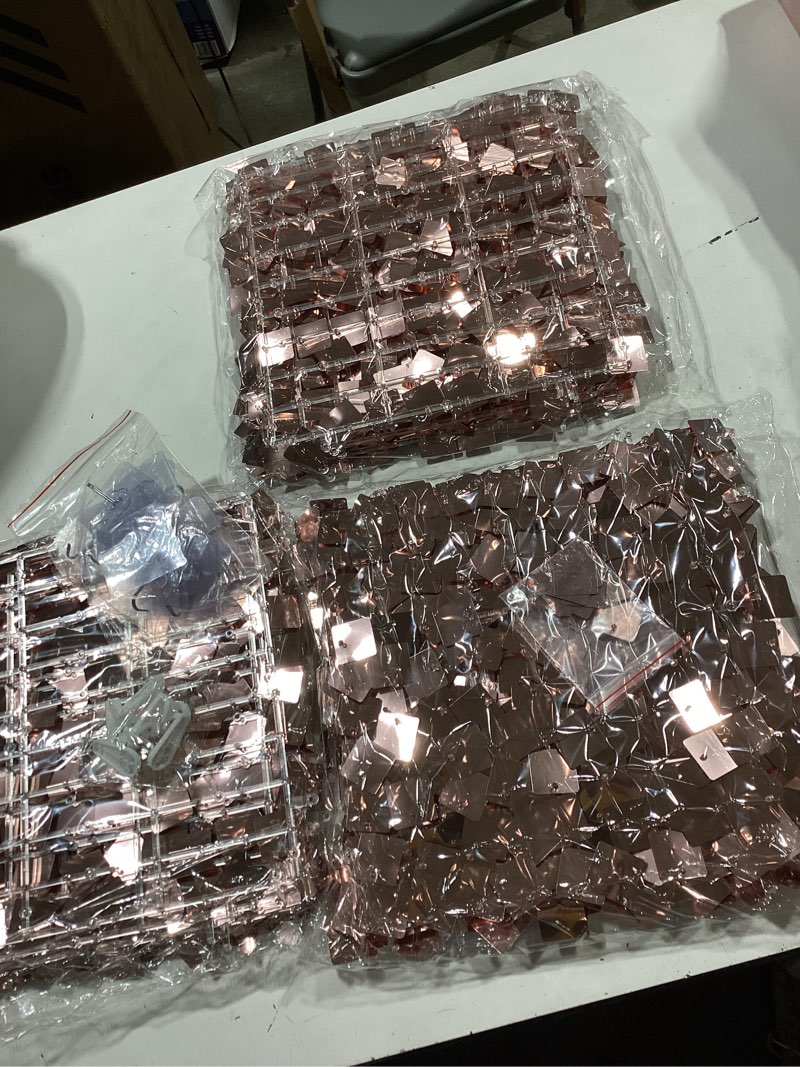 Condition photo showing Good Condition for shimmer wall backdrop panels - 24 square panels diy backdrop for birthday, wedding, bachelor party, halloween & christmas and other events (rose gold)
