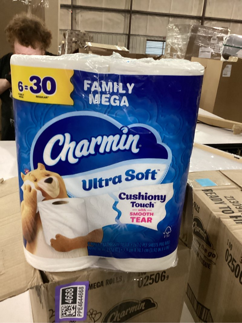 Condition photo showing Good Condition for charmin ultra soft toilet paper 18 mega rolls, 264 sheets per roll