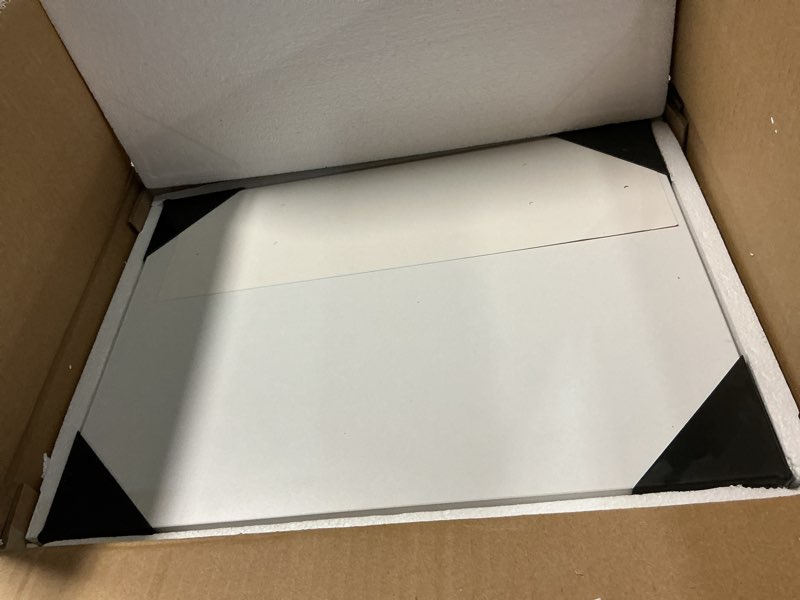 Condition photo showing As Is for Floating Nightstand, Floating Shelf with Drawer, Wall Mounted Nightstand, Floating Bedside Table (White Stripe)