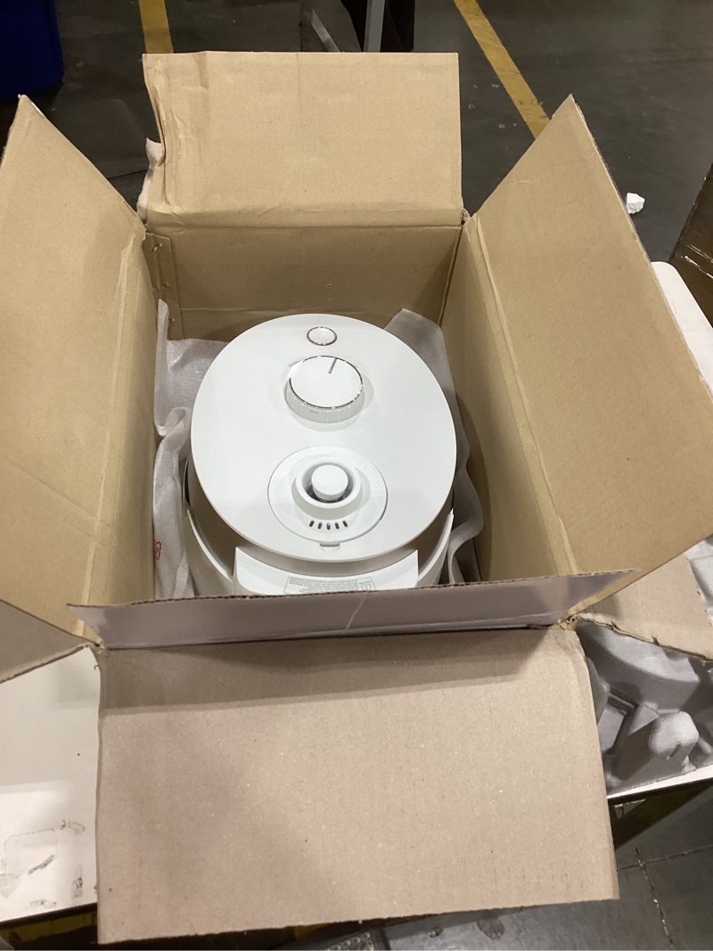 Condition photo showing As Is for cuckoo twin pressure rice cooker 6-cup uncooked / 12-cup cooked with nonstick inner pot, versatile rice maker & warmer with 16 menu options, open cooking mode, voice guide, white (crp-st0609fw) 6 cup white