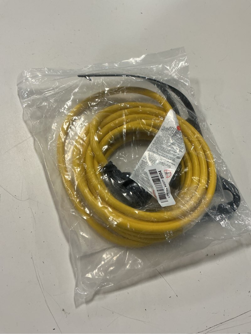 Condition photo showing Good Condition for tellegloww 20ft nema l6-20 generator extension cord l6-20p male plug to l6-20r female receptacle 3 prong 20 amp locking power cord, stw 12 awg/3c,250 volt 5000 watts, etl listed 20 ft