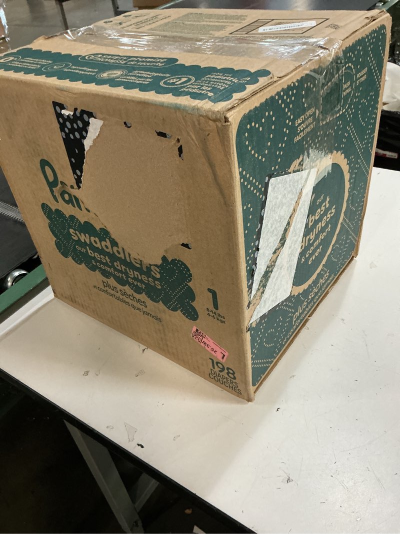 Condition photo showing New/Like New for pampers swaddlers diapers, size 1 (8-14 lbs), 198 count, absorbent, keeps baby dry and comfortable, skin safe disposable baby diaper (packaging may vary) size 1 198
