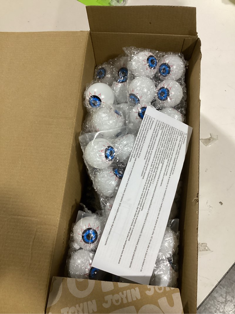 JOYIN Halloween Decorations Outdoor Solar Scary Eyeball Lights, 8 Pcs 48LEDs Green Pathway Yard Stak