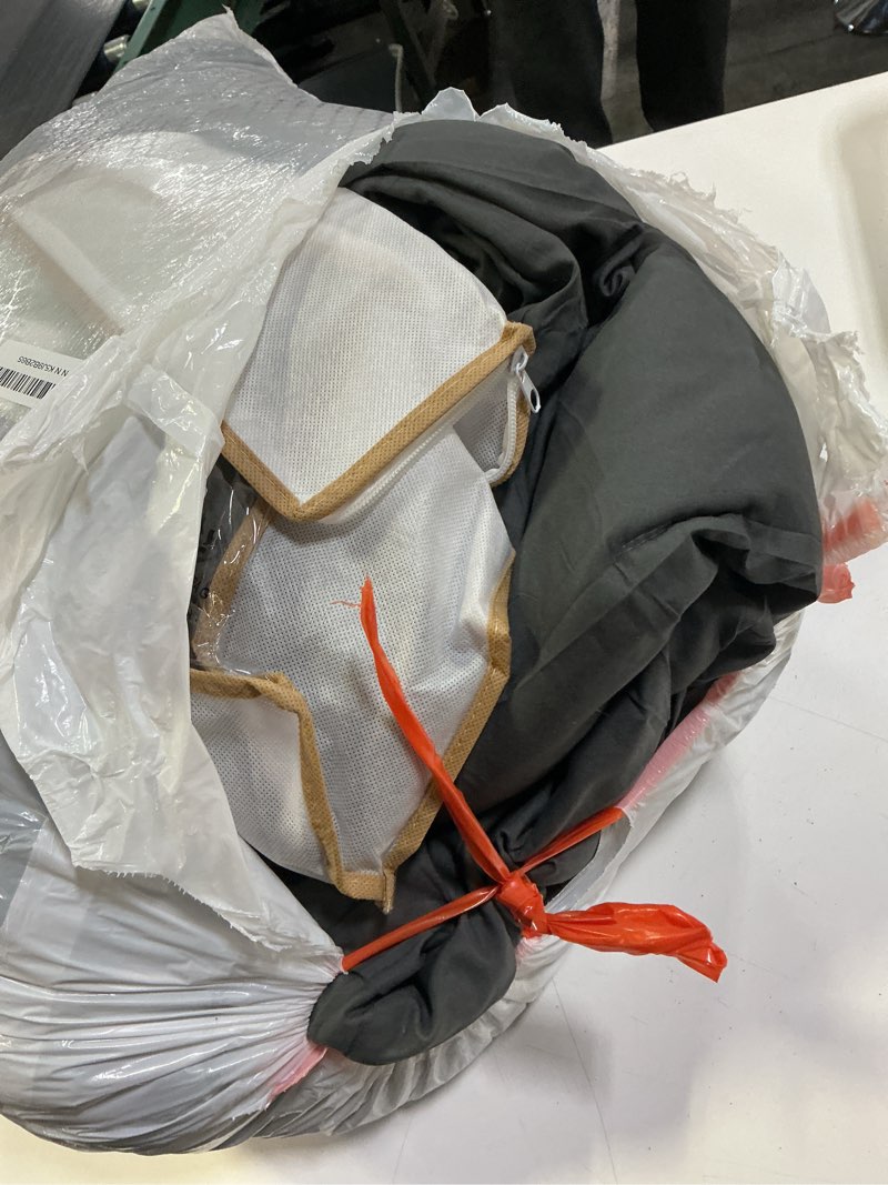 Condition photo showing As Is for ROSGONIA Oversized King Comforter Charcoal Gray, 3pcs (1 Grey Comforter & 2 Pillowcases), Soft Lightweight Oversized King Size Comforter Sets Bedding Oversized King Comforter 120"x98" Charcoal Gray