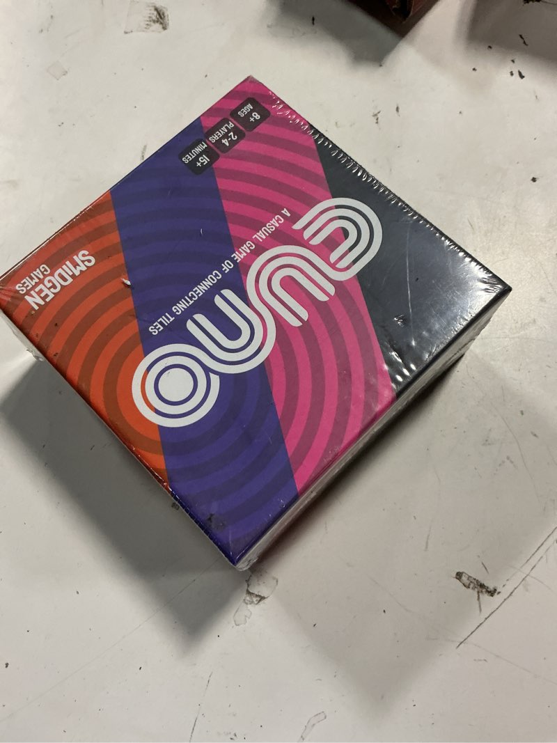 Condition photo showing New/Like New for cuno family strategy board game for 2 to 4 players, award winning tile placement game, ages 8+, 15+ mins