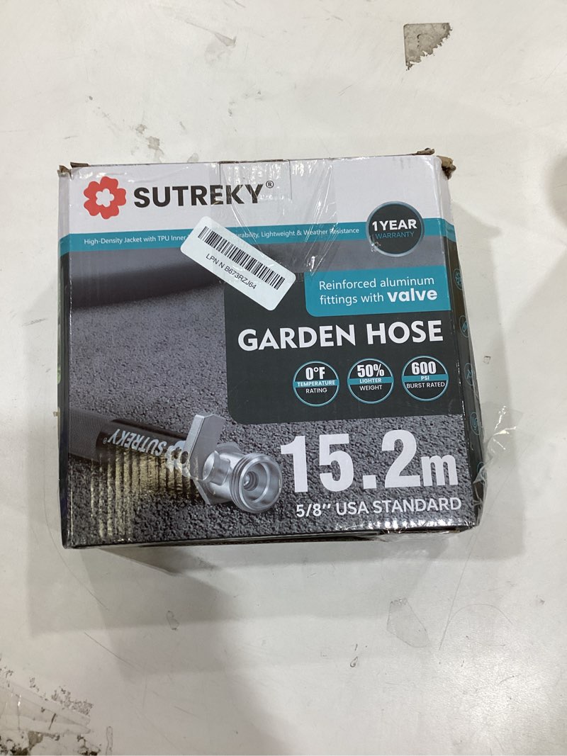 Condition photo showing As Is for Garden Hose 50ft – Ultra-Light, Kink-Free, High-Pressure, Abrasion-Resistant, Durable, All-Weather, 