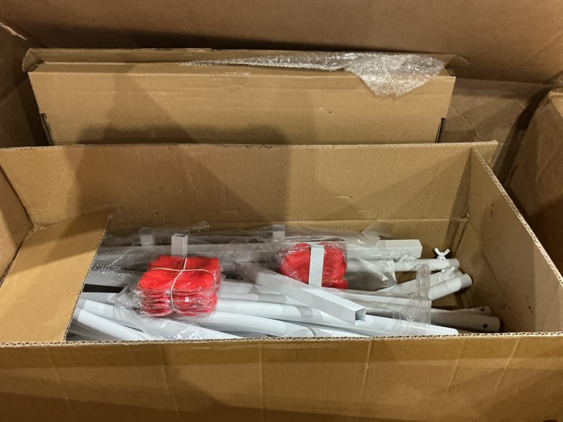 Condition photo showing Good Condition for not exact but similar to langxun large size metal balloon arch kit, wedding heart arch stand, love balloon column arch frame for wedding, bridal, valentine's day, engagement and birthday party supplies (white)