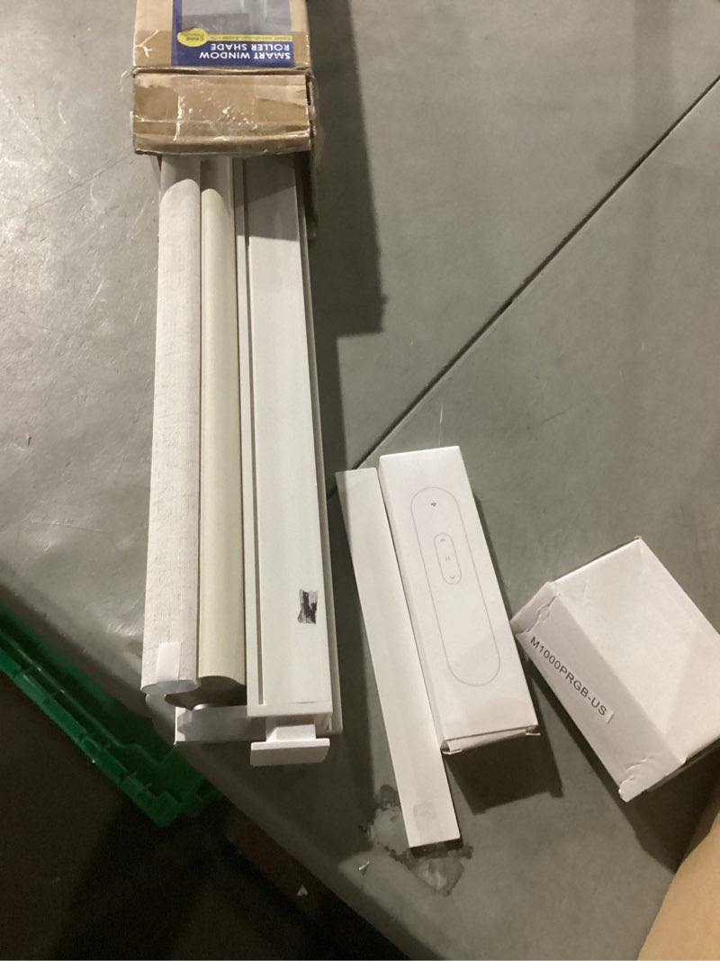 Condition photo showing Good Condition for smart roller shades for windows, alexa blackout motorized blinds with remote control, easy install automatic electric blinds for indoor (58" w x 72" h, white) 58"w x 72"h white