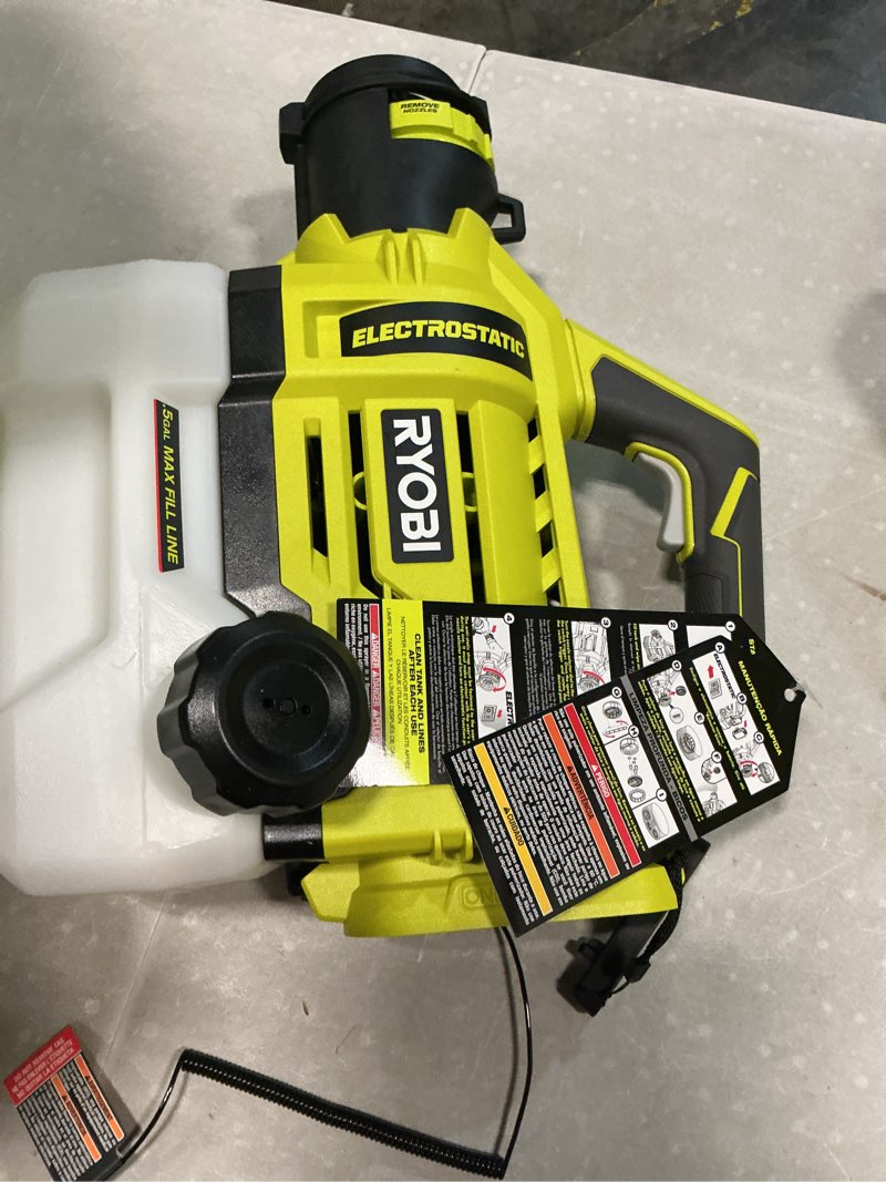 Condition photo showing New/Like New for one+ 18v cordless electrostatic 0.5 gal. sprayer (tool only)