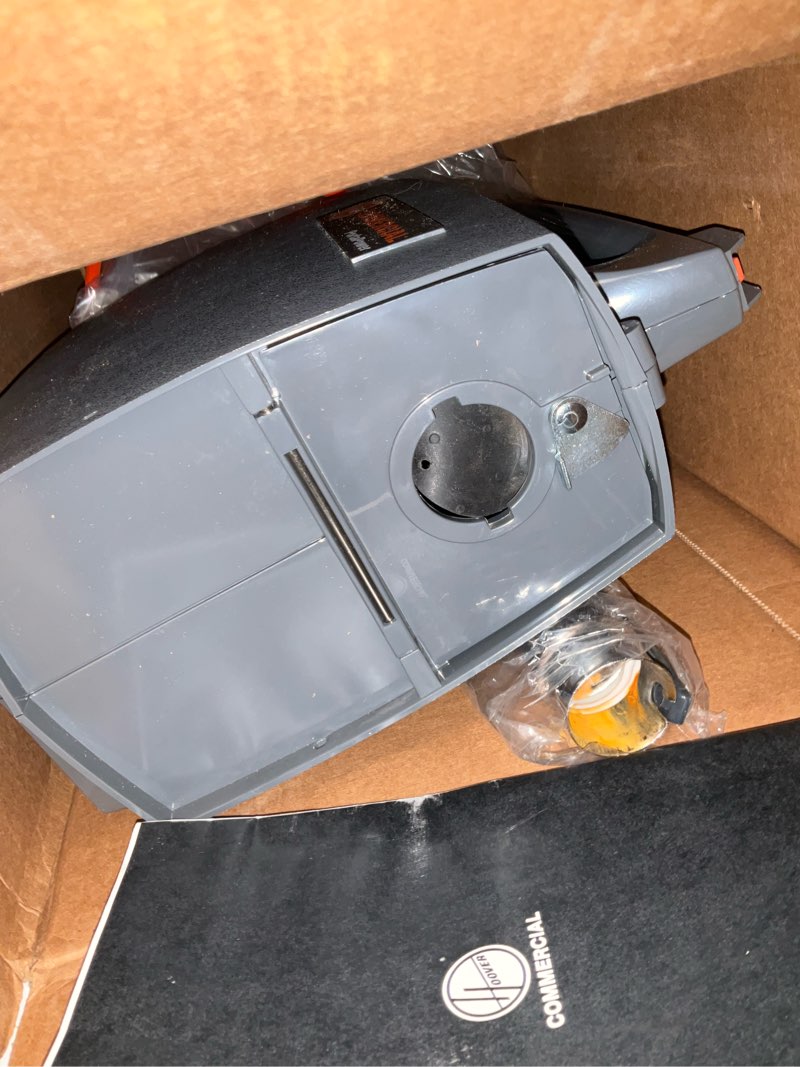 Condition photo showing As Is for hoover commercial portapower lightweight canister vacuum cleaner, bagged canister vac with attachments, 2-in-1 vac and blower, corded vacuum cleaners for commercial use