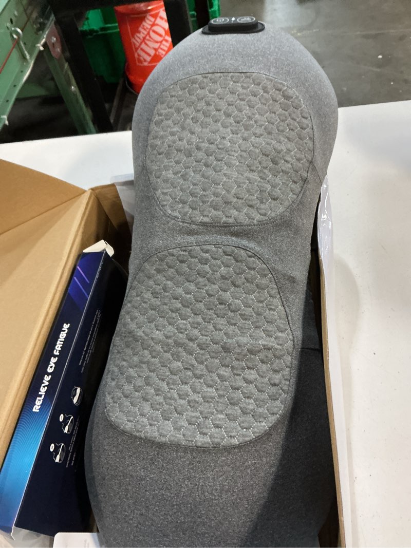 Condition photo showing New/Like New for 2026 upgraded 3-in-1 lumbar support pillow with heat, vibration & stretching, ergonomic electric lumbar pillow with 3d eye mask, portable lower back support cushion for home, office, car & travel