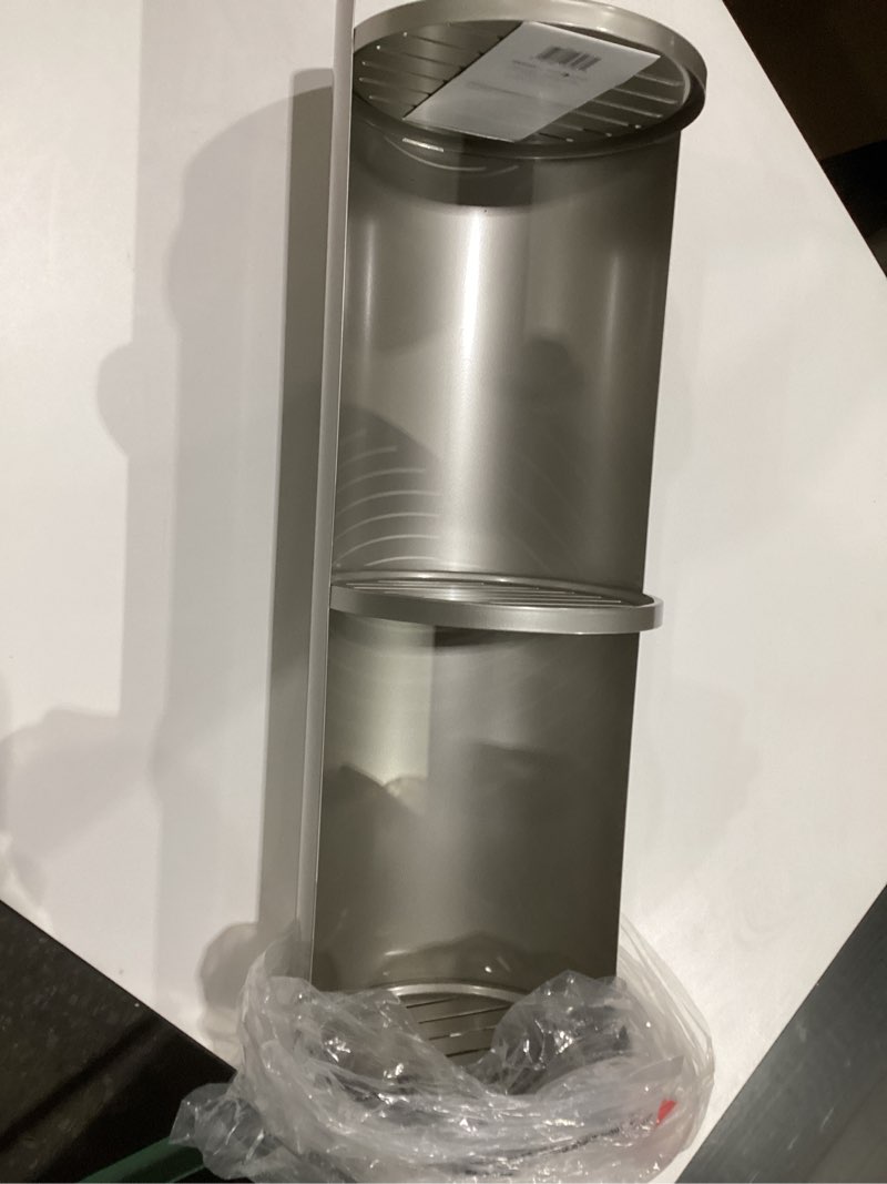 Condition photo showing New/Like New for iDesign Freestanding 3-Tier Rotating Bathroom Organizer - Satin