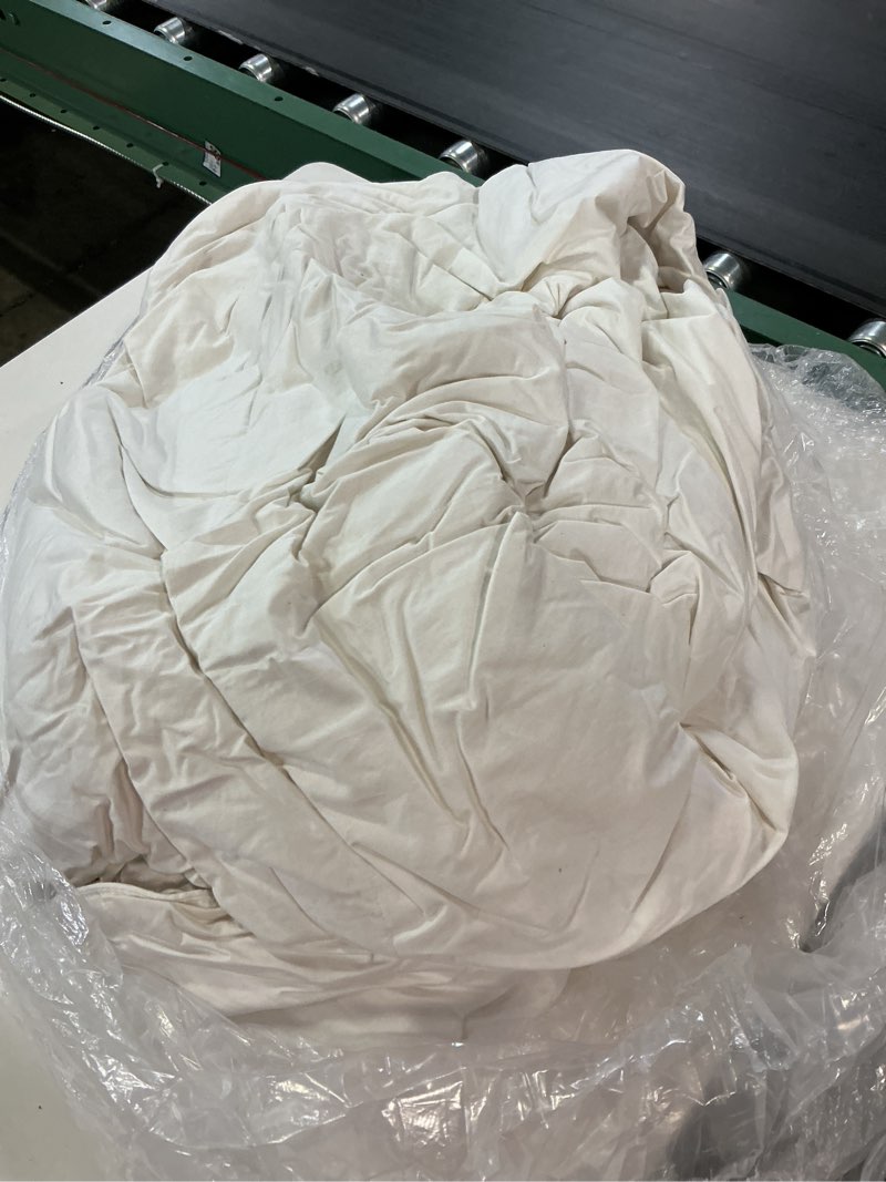 Condition photo showing As Is for lightweight premium down comforter, king/cal king, down