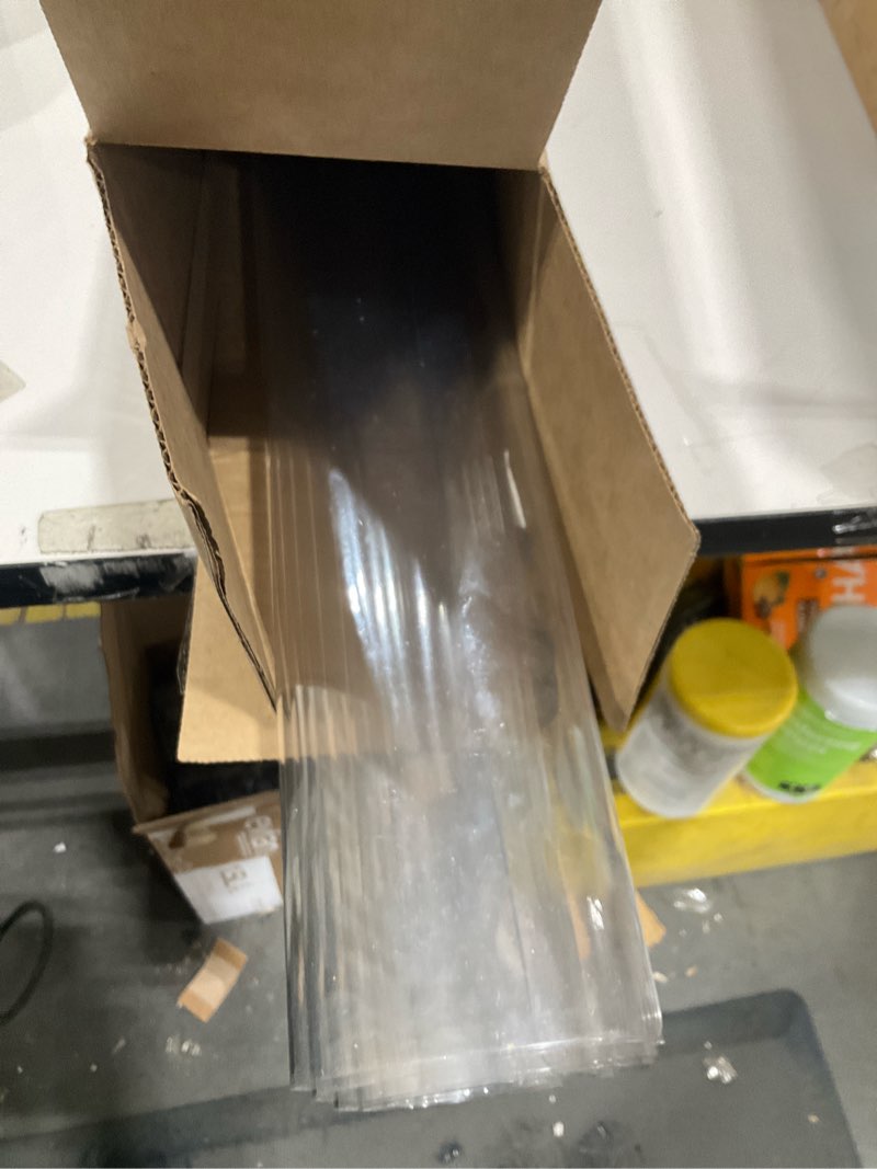 Condition photo showing As Is for 22x48 Clear Plastic Table Protector for Dining Room Tablecloth Desk Pad Mat Wooden Furniture Coffee Glass End Sofa Bed Side Banquet TV Console Entry Cabinet Table Top Protection Cover Waterproof PVC