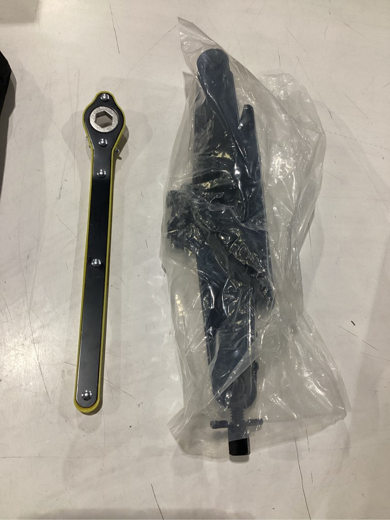 Condition photo showing As Is for scissor car jack 3 ton (6610 lbs) tire changing kit with lug wrench - emergency kit for car, suv, mpv 3t