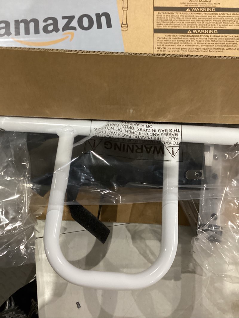 Condition photo showing New/Like New for Vaunn Medical New Adjustable Bed Assist Rail Handle (Passed ASTM F3186–17 Safety Standard) and Hand Guard Grab Bar, Bedside Safety and Stability (Tool-Free Assembly) Medium White