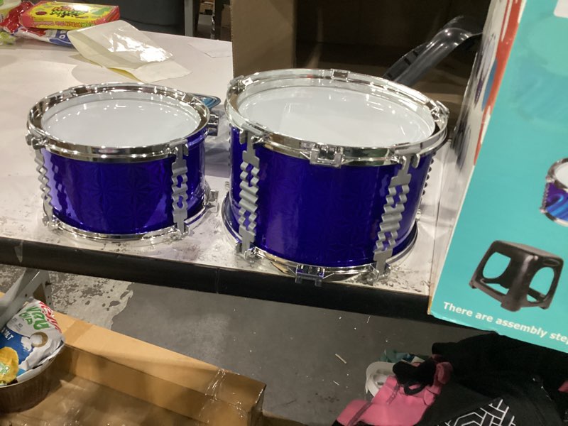 Condition photo showing New/Like New for Kids Drum Set 5 Piece Toddlers Jazz Drum Kit with Stool Musical Instrument Toys for 3 4 5 6 7 Year Old Boys Girls Birthday Gift Style B