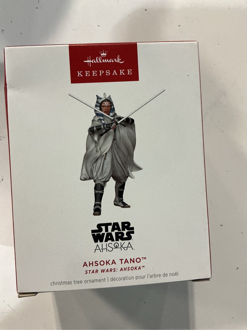 Condition photo showing New/Like New for hallmark keepsake christmas ornament 2025, star wars: ahsoka ahsoka tano, gifts for star wars fans