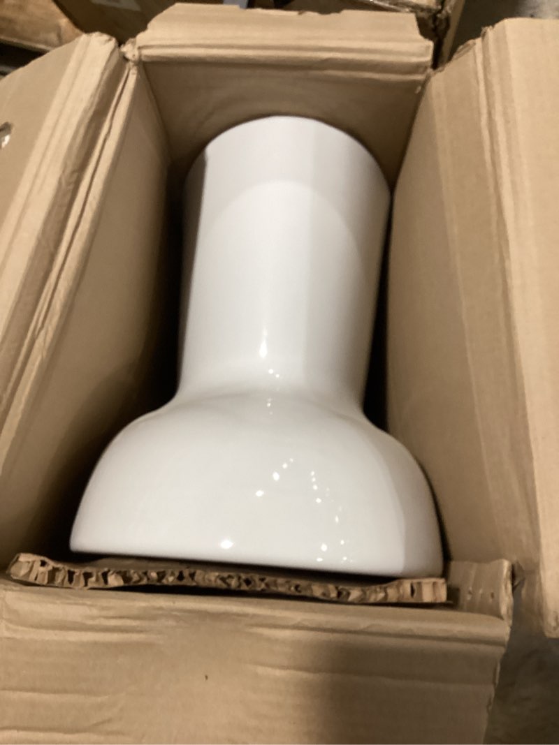 Condition photo showing As Is for cadet everclean pressure-assisted 1.1/1.6 gpf right height elongated toilet bowl only in white