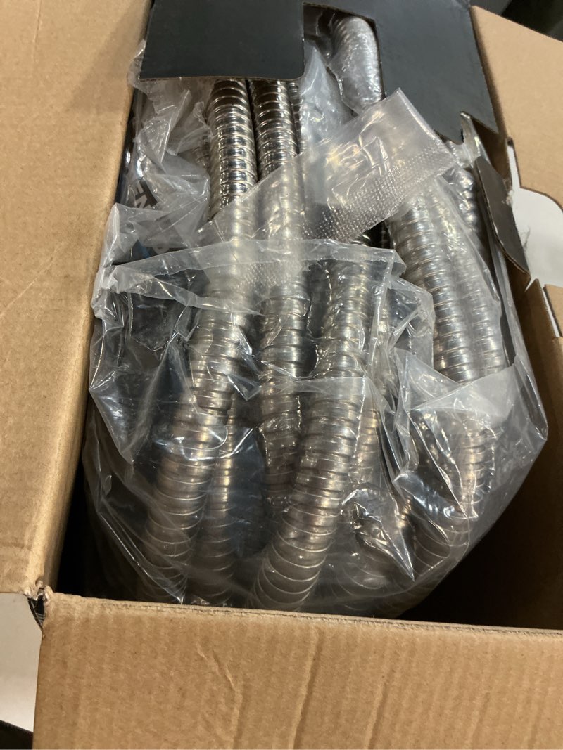 Condition photo showing New/Like New for bionic steel 100 ft metal garden hose with sprayer nozzle, non kinking designed stainless steel heavy duty water hose 100 ft x 5/8 in. flexible non expandable for uninterrupted water flow, 500 psi 100'