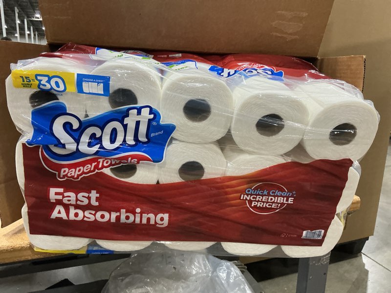 Condition photo showing New/Like New for scott 15-pack choose-a-sheet paper towels pack of 2
