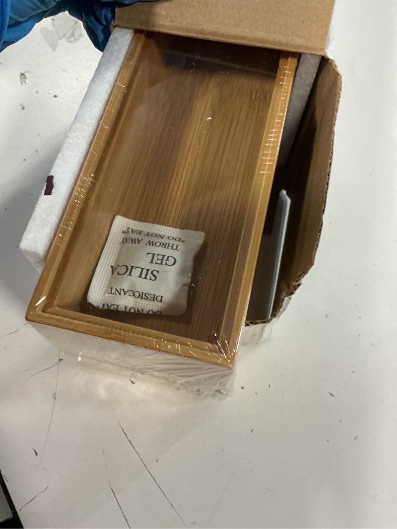 Condition photo showing Good Condition for Silverware Tray for Drawer, Stackable Kitchen Bamboo Drawer Organizer 12" x 3" x 2" Set of 2